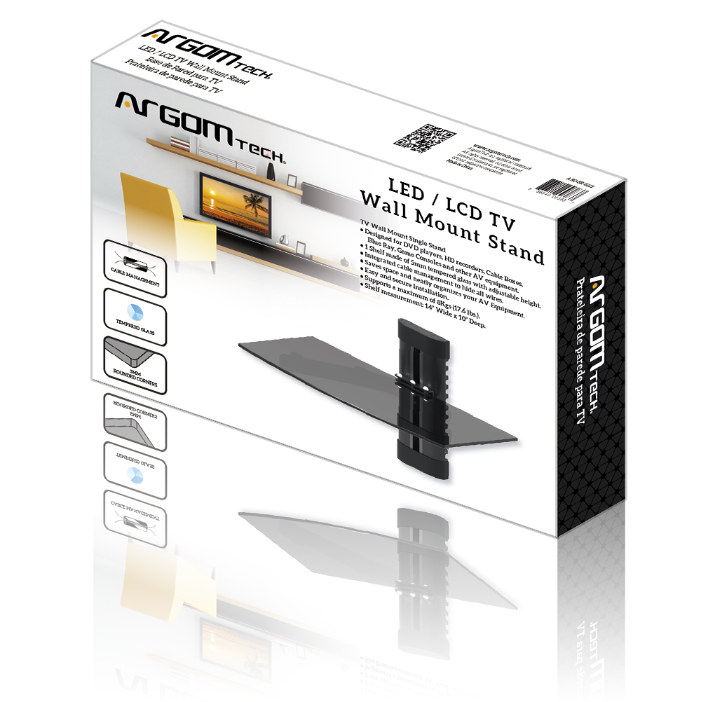 WALL MOUNT STAND WITH 1 SHELF