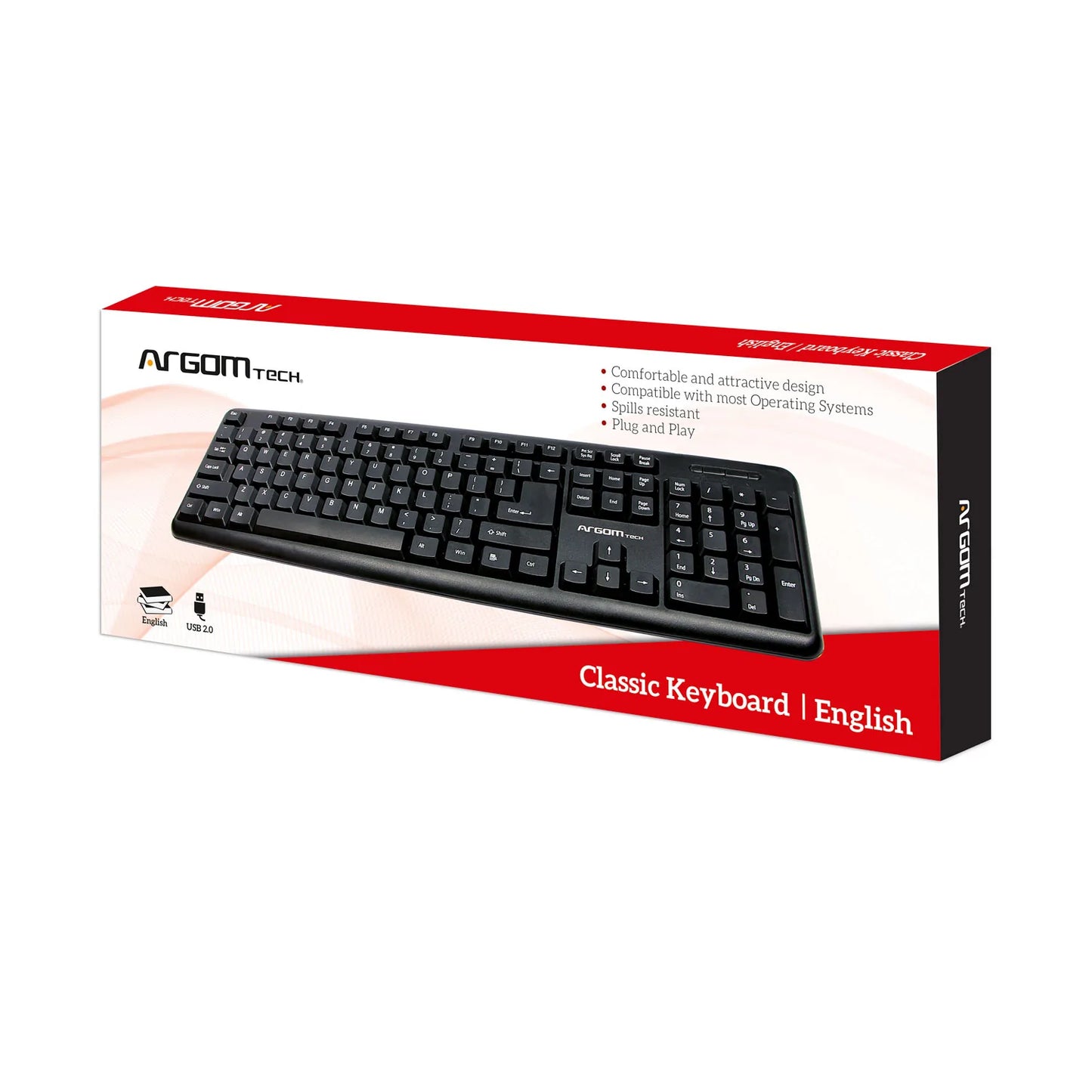Argom TECLADO INGLÉS CLÁSICO USB