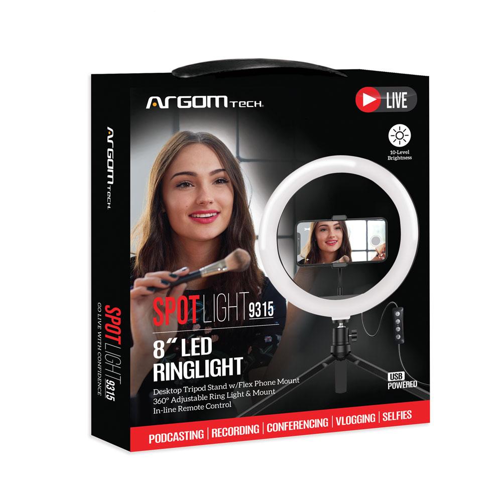 SPOTLIGHT 9315 8 LED RING LIGHT WITH MINI TRIPOD