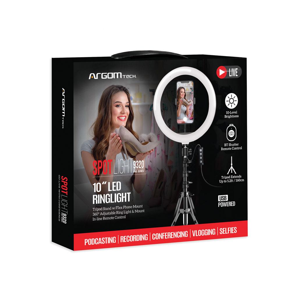 SPOTLIGHT PRO 9320 10 LED RING LIGHT WITH FULL TRIPOD