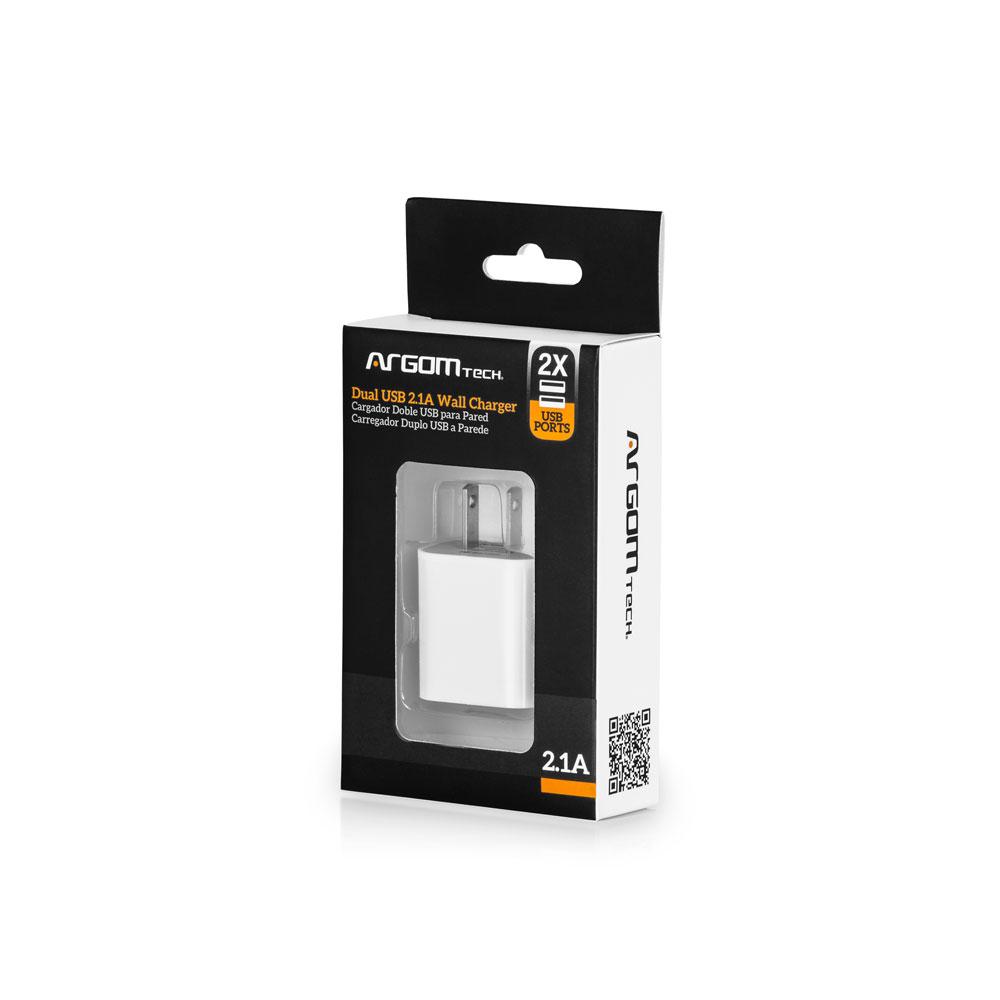 DUAL USB WALL CHARGER 2.1A