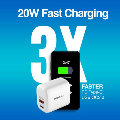 20W PD TYPE-C + USB WALL CHARGER