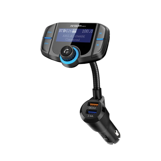 Argom KIT DE MANOS LIBRES PARA AUTOMÓVIL SPECTRO T4 CON DOS PUERTOS USB DE CARGA RÁPIDA