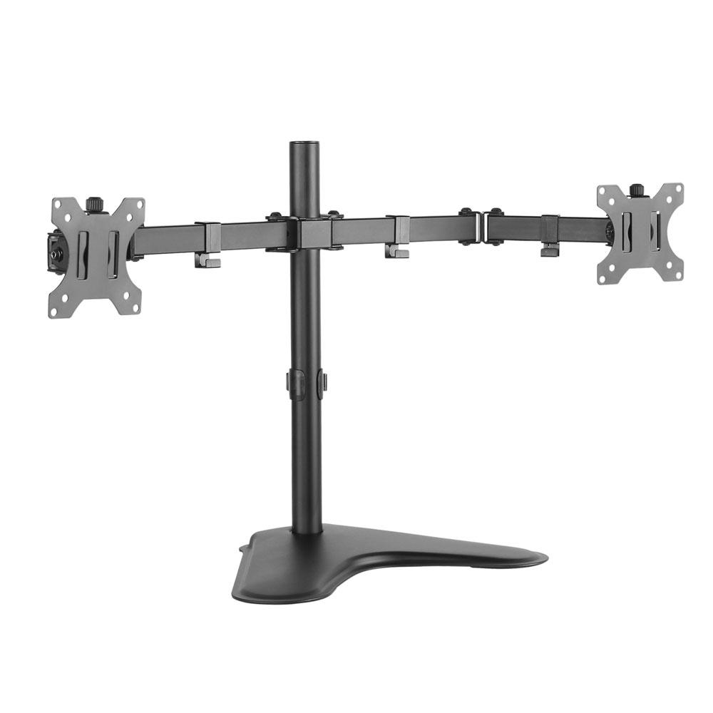 DUAL MONITOR 32 DESK MOUNT WITH BASE