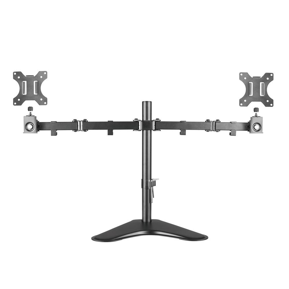 DUAL MONITOR 32 DESK MOUNT WITH BASE