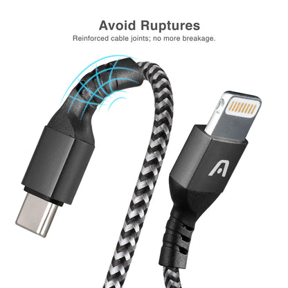 Argom DURA FORM TYPE-C A LIGHTNING CABLE DE CARGA RÁPIDA DE 1,8 M/6 PIES