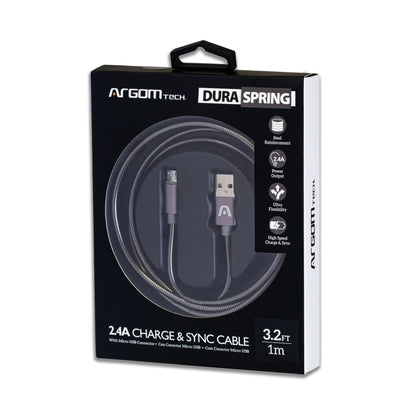 Argom CABLE MICRO USB A USB 2.0 METAL TRENZADO DURA SPRING