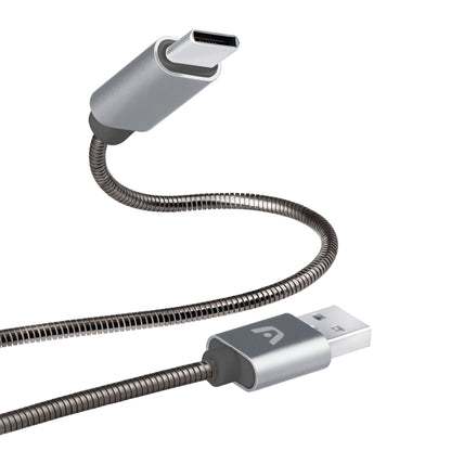 CABLE TYPE-C TO USB 2.0 METAL BRAIDED DURA SPRING