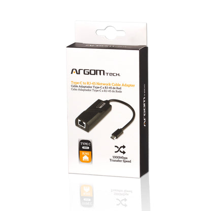 CABLE ADAPTER TYPE-C MALE TO RJ45 GIGABIT 6IN15CM