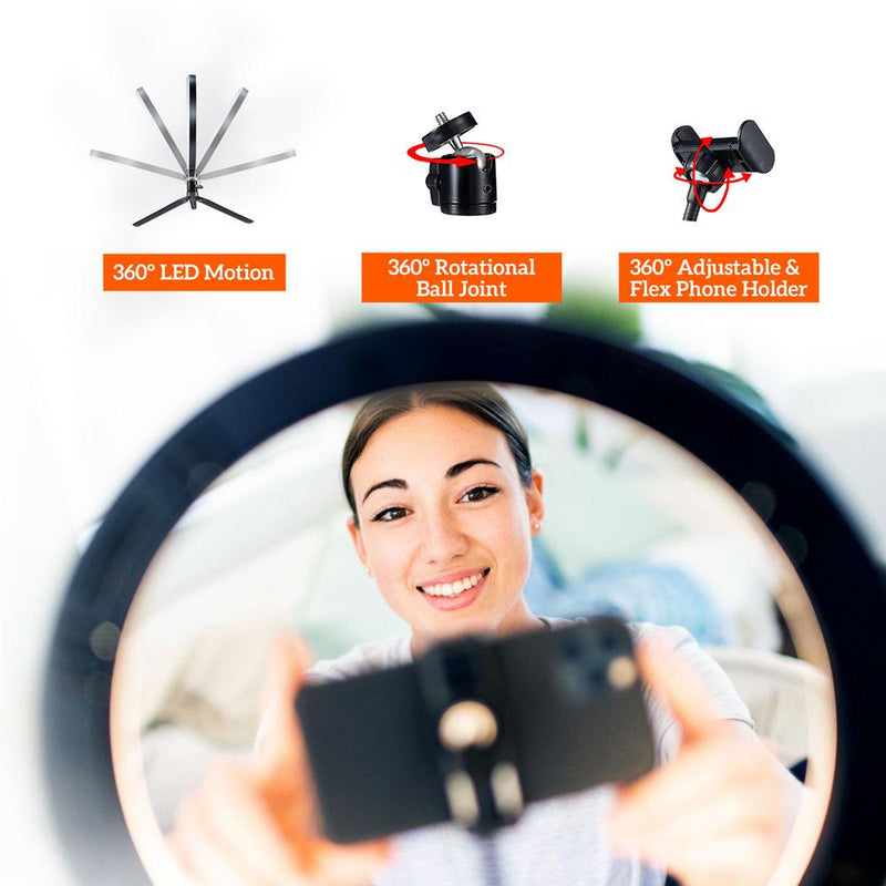 SPOTLIGHT 9315 8 LED RING LIGHT WITH MINI TRIPOD