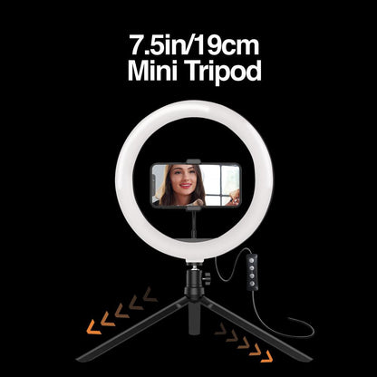 SPOTLIGHT 9315 8 LED RING LIGHT WITH MINI TRIPOD