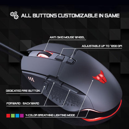 COMBAT GAMING WIRED USB MOUSE MS46