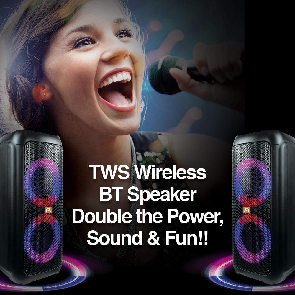 RAVE 60 TWS WIRELESS BT PARTY SPEAKER WITH LED LIGHTS