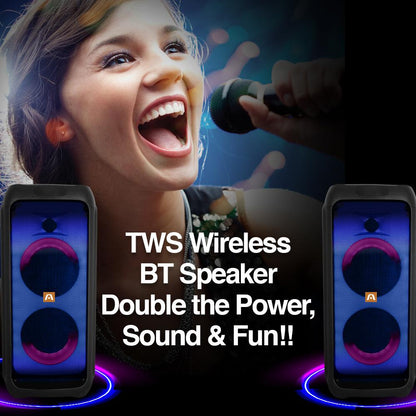 RAVE 80 TWS WIRELESS BT PARTY SPEAKER WITH LED LIGHTS