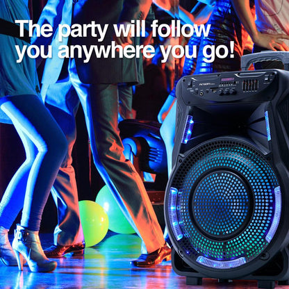 SOUND BASH 90 BT TROLLEY SPEAKER WITH LED LIGHTS AND STAND