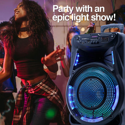 SOUND BASH 90 BT TROLLEY SPEAKER WITH LED LIGHTS AND STAND