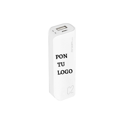 100 PERSONALIZED POWER BANK C2 2500MAH WHIT YOUR LOGO